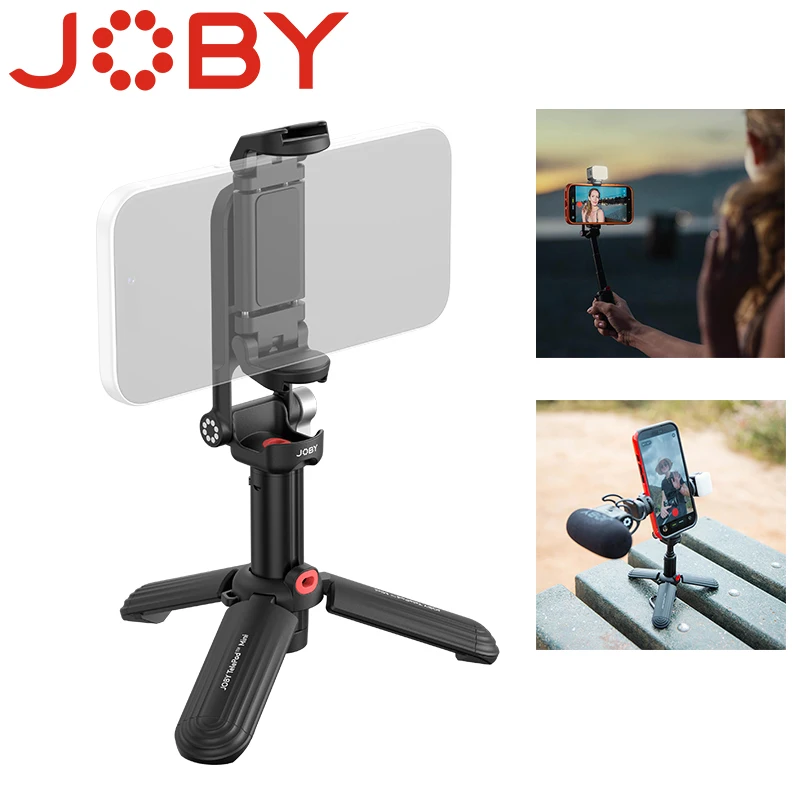 

JOBY TP02 TelePod™ Mini Selfie Stick Tripod Kit with 5600K Video Light Cold Shoe Extend Mic for Smartphone Vlog Selfie Shotting