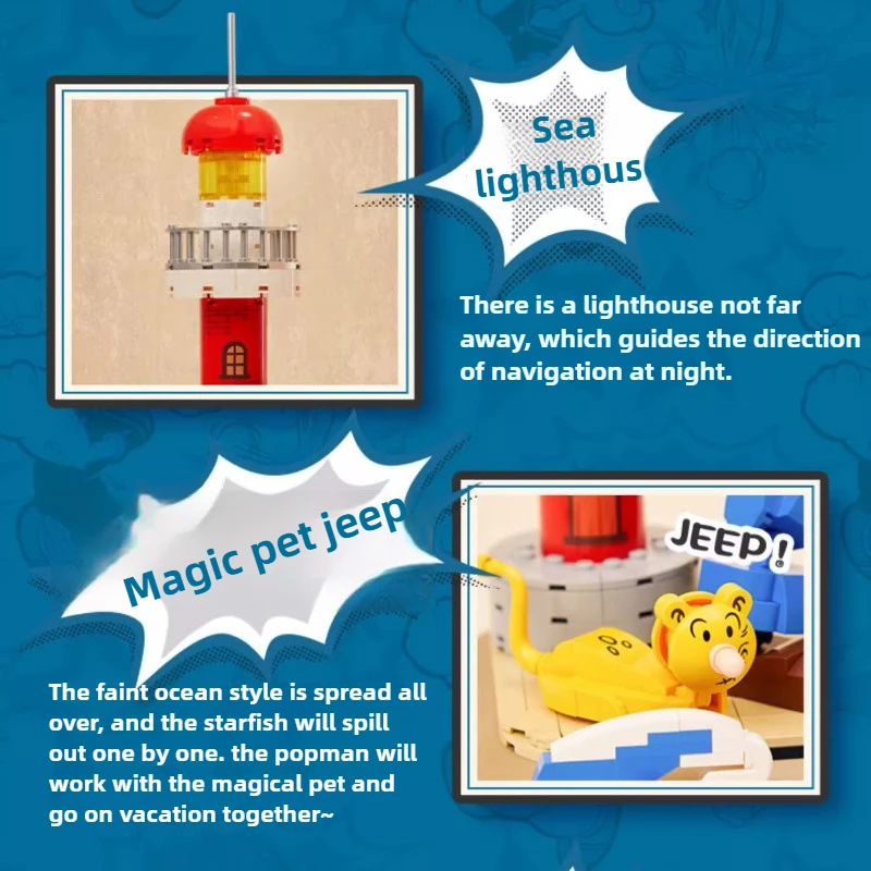 Popeye Olivia Puzzle Building Block Toy Collezione di personaggi di film di cartoni animati Modello Decorazione desktop Assemblaggio Regalo per bambini