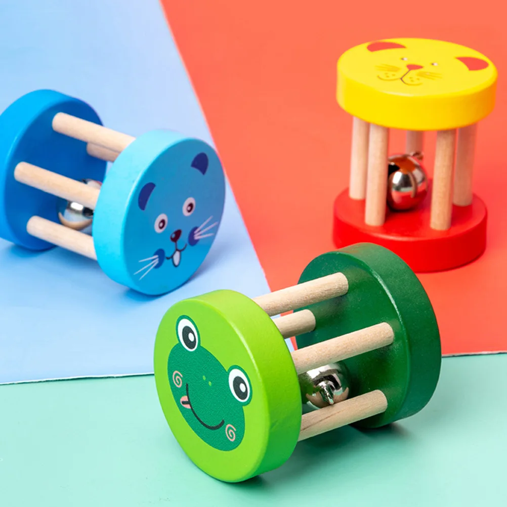 Cloches à clapet colorées, hochets portables, jouets musicaux éducatifs pour le développement de bébé, jeu d'intelligence, 2 pièces