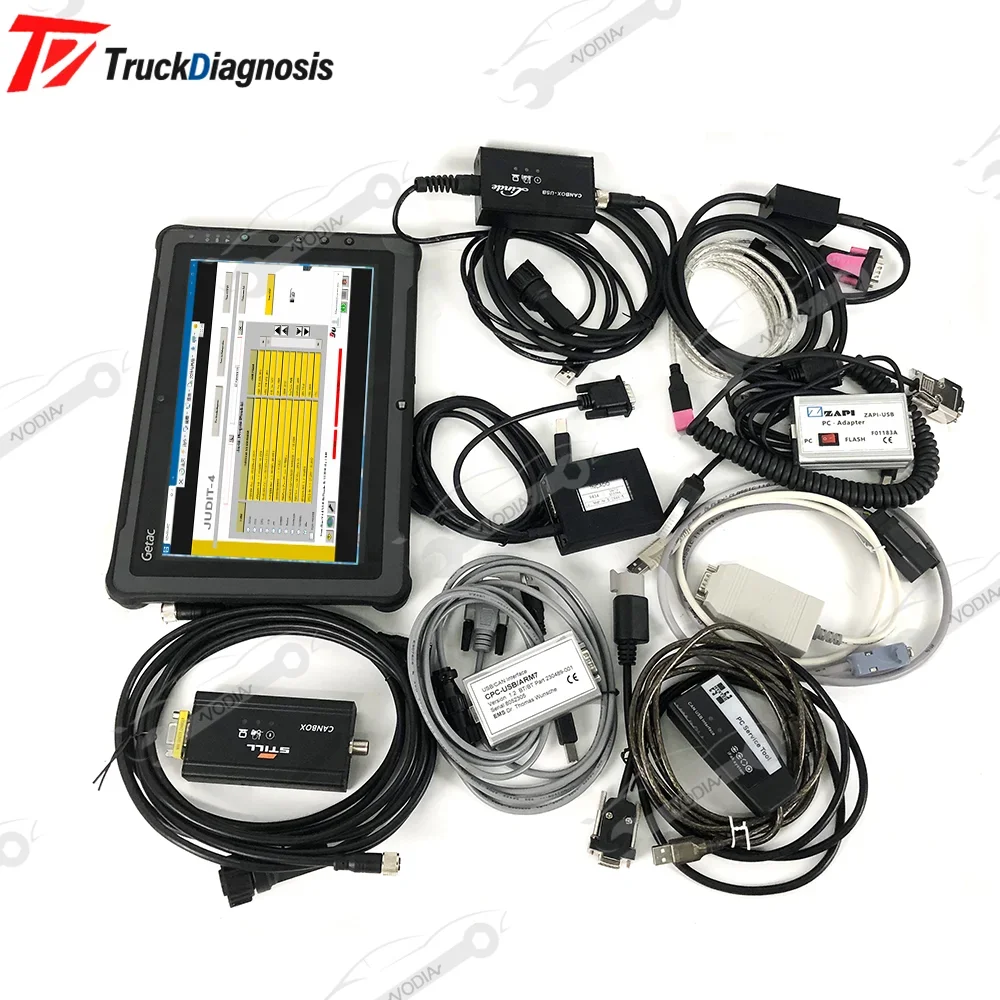 for Linde canbox doctor Judit box Incado Oem still hyster yale toyota BT Crown CAN-USB Zapi Diagnosis Scanner Tool+F110Tablet