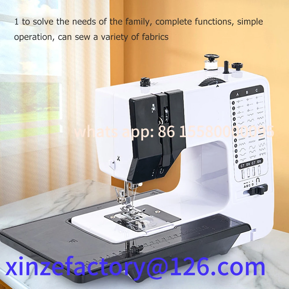 

Customizable Portable Sewing Machine for BeginnersSmall Home Electric Repair Kit with 12 Stitch Presser Foot Pedal White