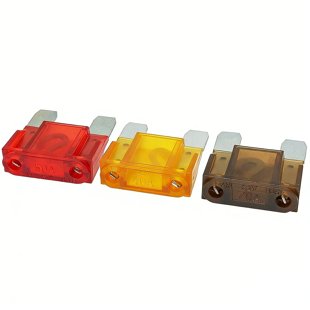 Zinc 32V Large Size Plug In Insert Xenon Light Blade Fuse 20A 30A 40A 50A 60A 70A 80A 100A Fuse Holder with Wire Cable