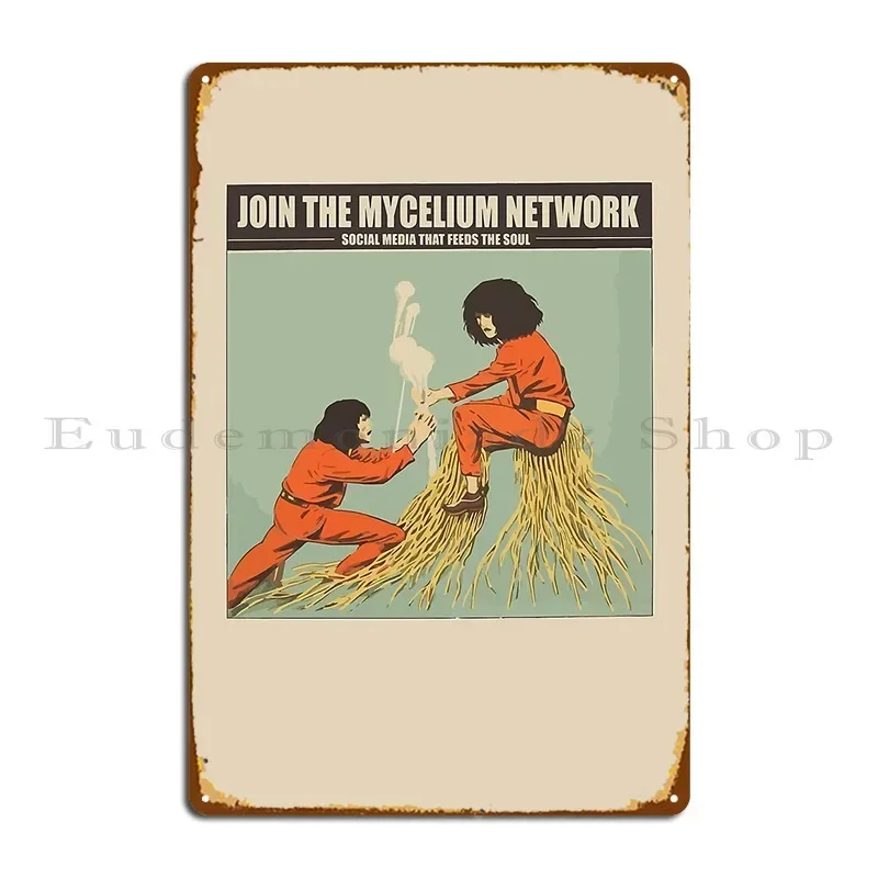 Join The Mycelium Network Metal Signs Wall Plaque Cinema Personalized Bar Cave Garage Club Tin Sign Poster