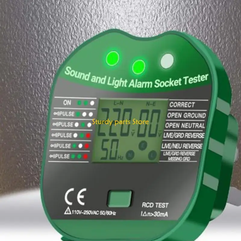 

97QC Upgraded Socket Tester Circuit Testers RcdPlug Tester Mains Outlet Tester