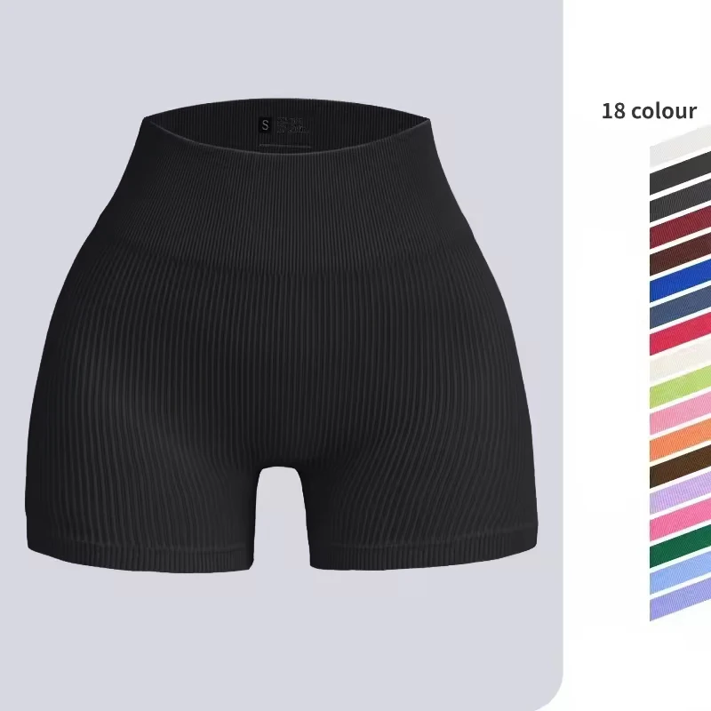 

Женские тонкие шорты с нитью, бесшовные эластичные шорты с высокой талией, подтягивающие бедра, модные колготки для фитнеса, тренировок в тренажерном зале, велосипедные шорты для йоги