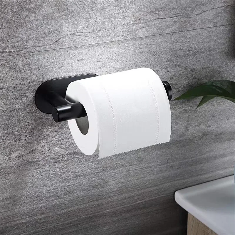 No Punching Stainless Steel Simple Toilet Toilet Side Roll Paper Holder Tissue Box Hanger