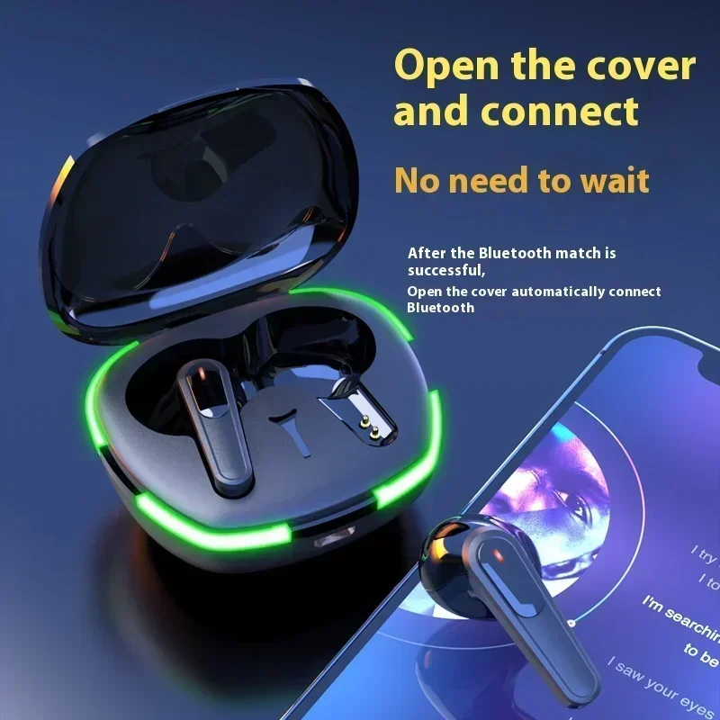 Pro80 Bluetooth Headset Noise Reduction Cool Breathing Light HIFI Stereo Voice Control High Quality In-Ear Headphones