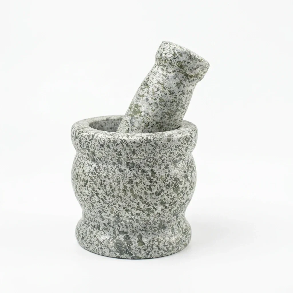 Natural Stone Mortar And Pestle Garlic Press Tool For Kitchen Manual Grinding
