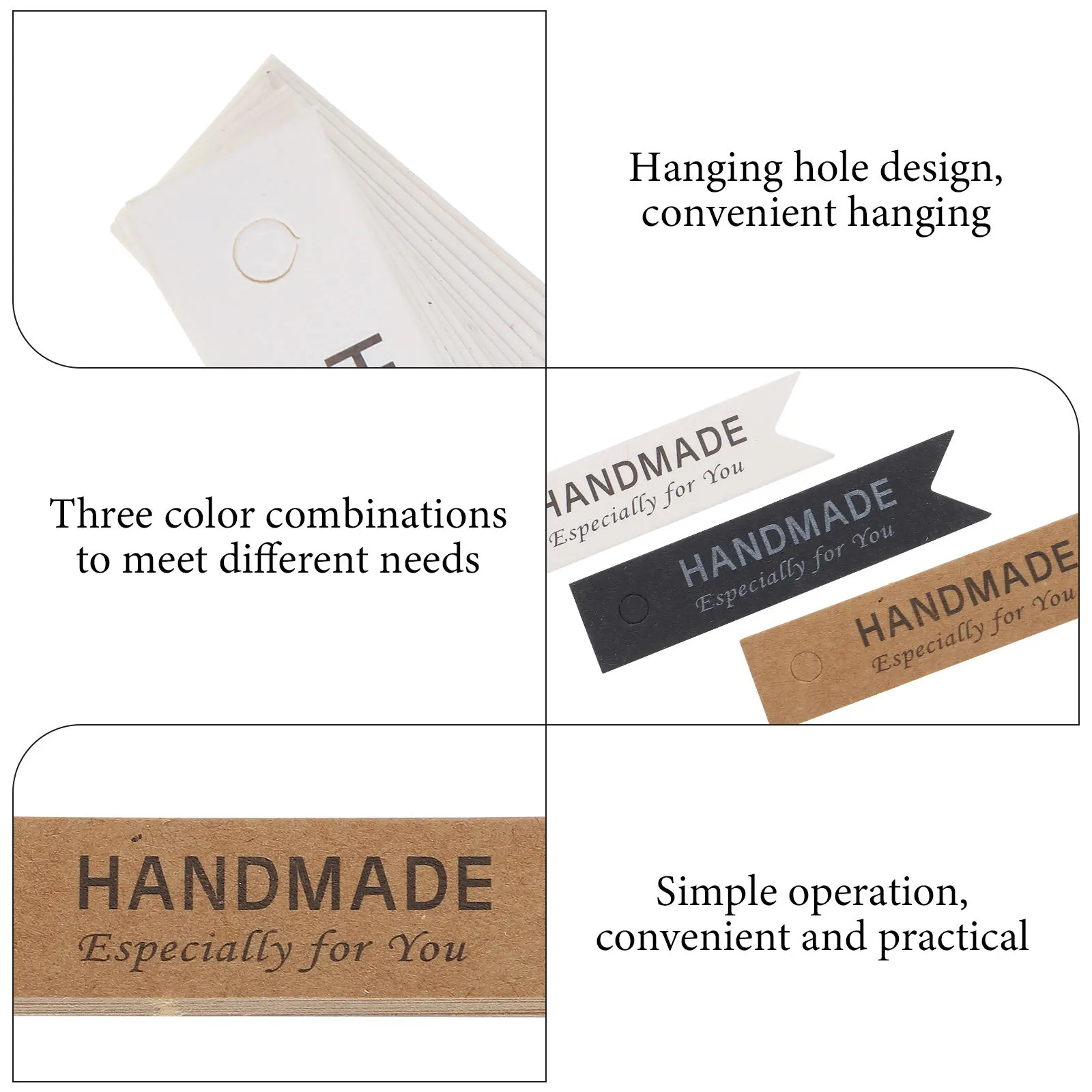 

45Pcs Hanging Tags Decorative Kraft Paper Labels for Aroma Candles Fishtail Flags Making Supplies