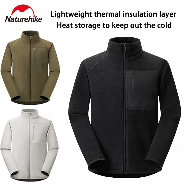 

Naturehike Polar Fleece Field Sports Jacket Outdoor Ultralight Winter Coat Thermal Layer Antistatic Climbing SlimFit Clothes