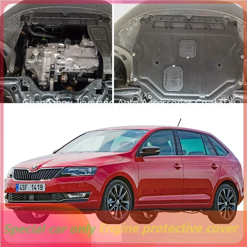 

Высокое качество, черная защита двигателя, брызговик, брызговик, панель брызговика для Skoda RAPID 2013-2024 1,4 л 1,5 л