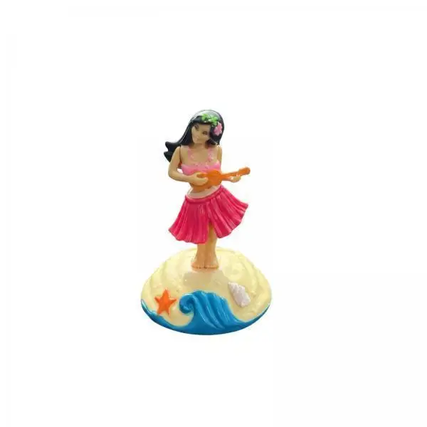 Car Dashboard Figure Hula Skirt Dancer Bobble Ornament Plastic Dashboard Decor for Relaxing Beach Style