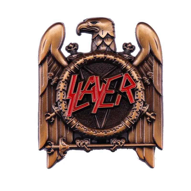 Classic Retro Heavy Metal Band Logo Badge Creative Hard Enamel Music Art Pin Backpack Jacket Decoration Music Lovers Fans Gift