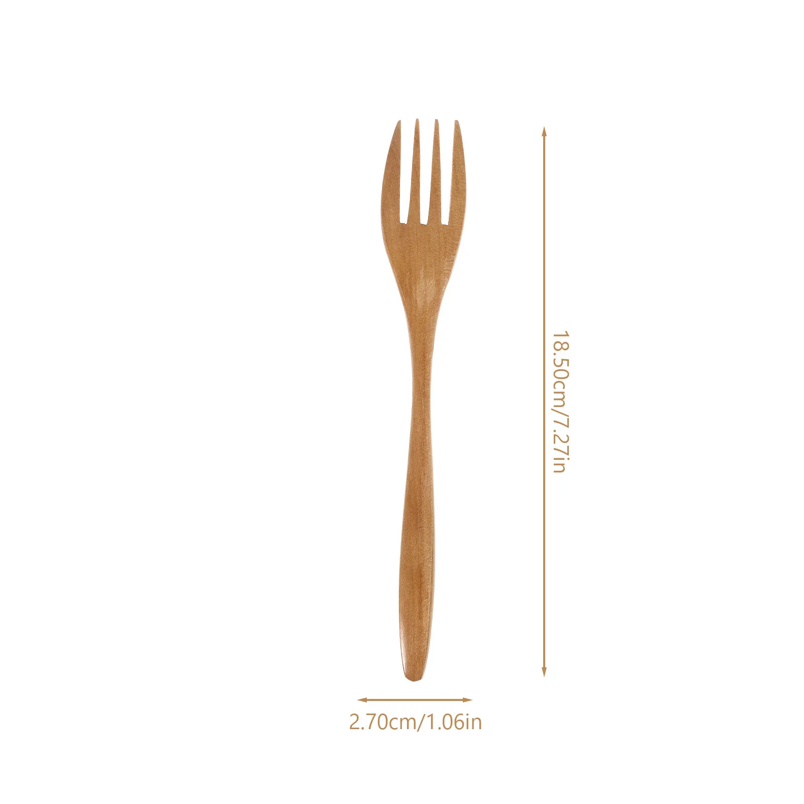 4 Pcs Wooden Forks iginal Ecological Material Healthy Safe Smooth Edges Ideal for Families Restaurants Hotels Camping Kitchens