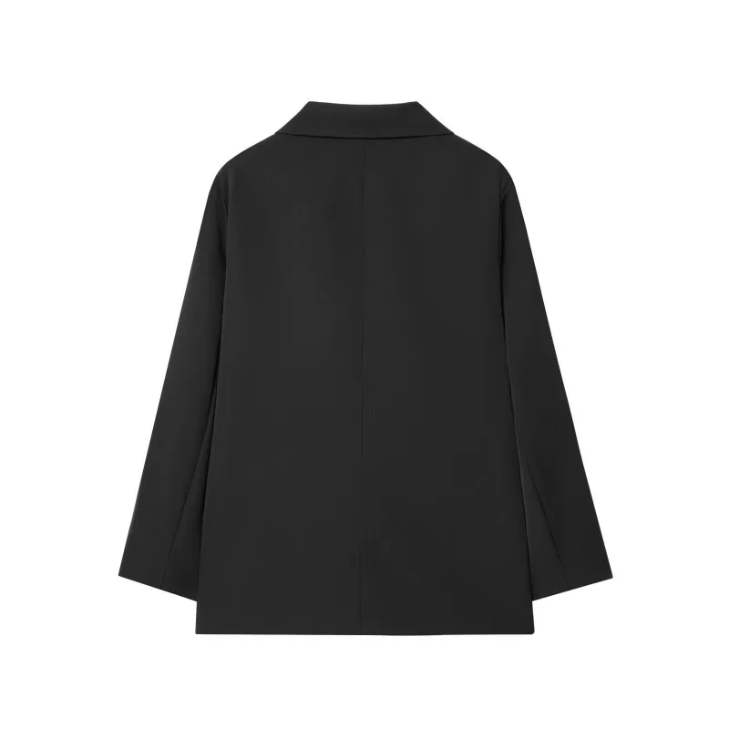 2025年秋 レディース マルチカラー オーバーサイズ ダブルブレスト ブレザー カジュアル ルーズフィット 長袖 オフィス ストリートウェア ファッション ジャケット