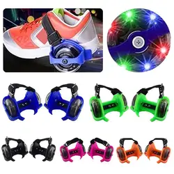 Flashing Child Gift Pulley Heel Adjustable Safety Outdoor Home Skating Flash Heel Wheels Shoes