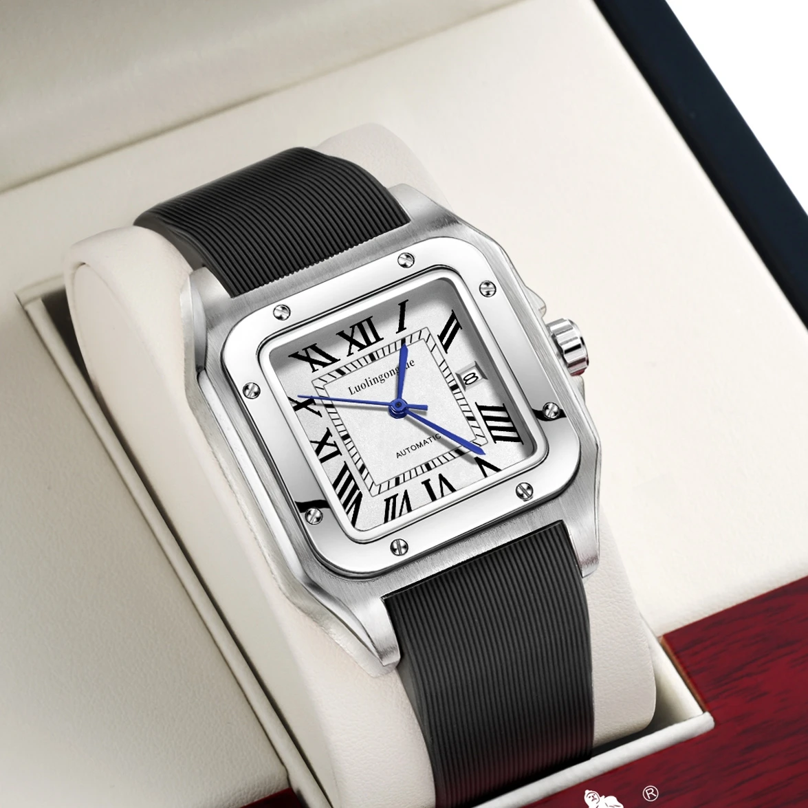 Square-Shaped Popular Men's Me - Luxury Watch On Rubber Strap recension och pris