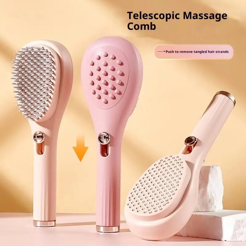 

Portable Telescopic Comb With Scalp Massage Self-Cleaning Women's Salon Styling Tool Compact Magic Comb