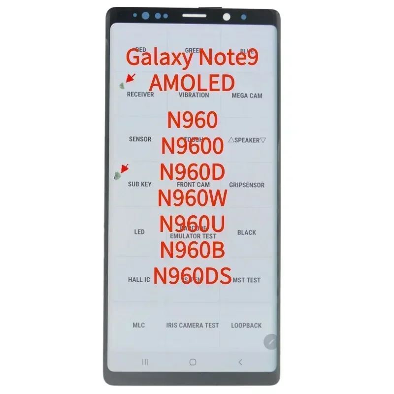 Pantalla SUPER AMOLED de 6,4 pulgadas para SAMSUNG GALAXY Note 9, LCD, N960, N960D, N960F, montaje de digitalizador de cristal táctil, reemplazo