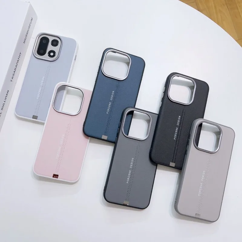 

Case For Oneplus 15 Simple Solid Color Premium Metal Lens Leather Skin-friendly Cover For Oneplus 15 Shockproof Bumper Funda