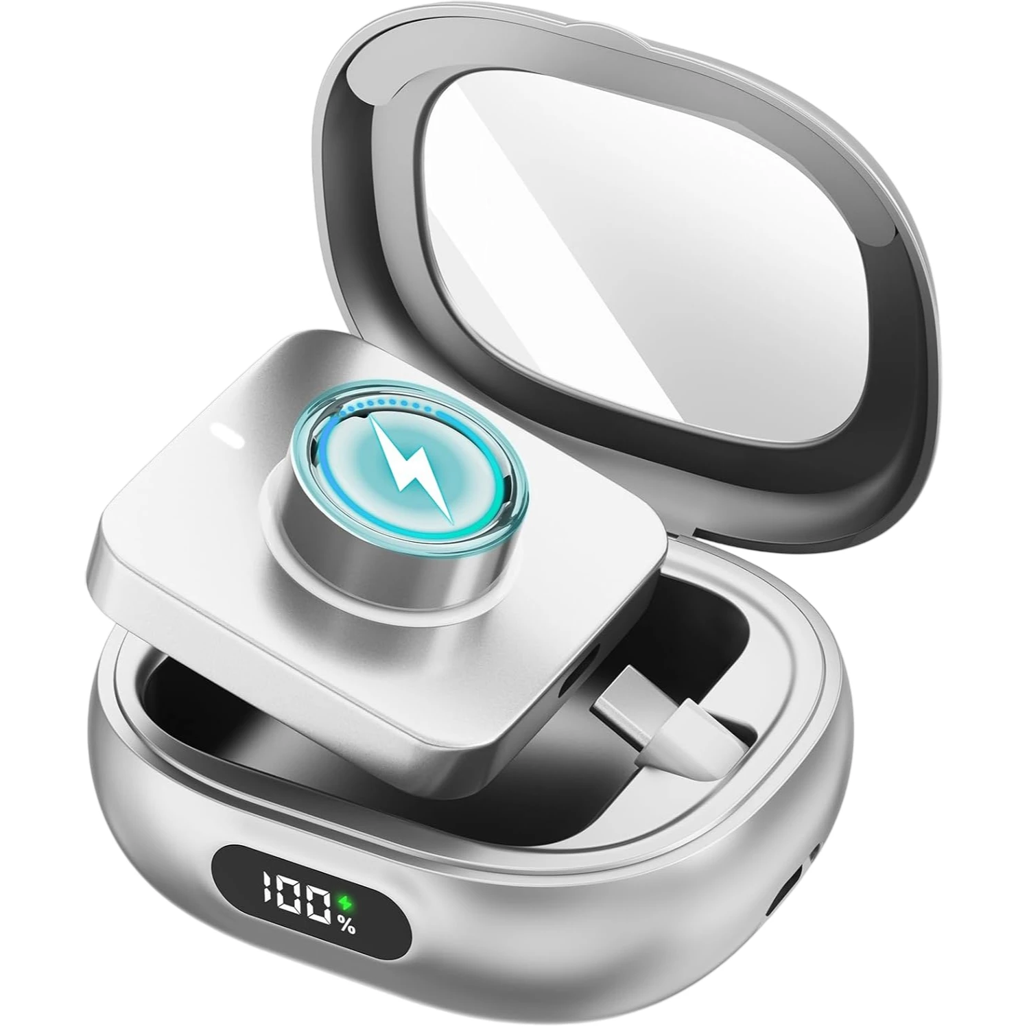 For Oura Ring 4 and For Oura Ring 3 Charging Case with 2000mAh Built-in Battery and 45-Day Standby Runtime per Charge