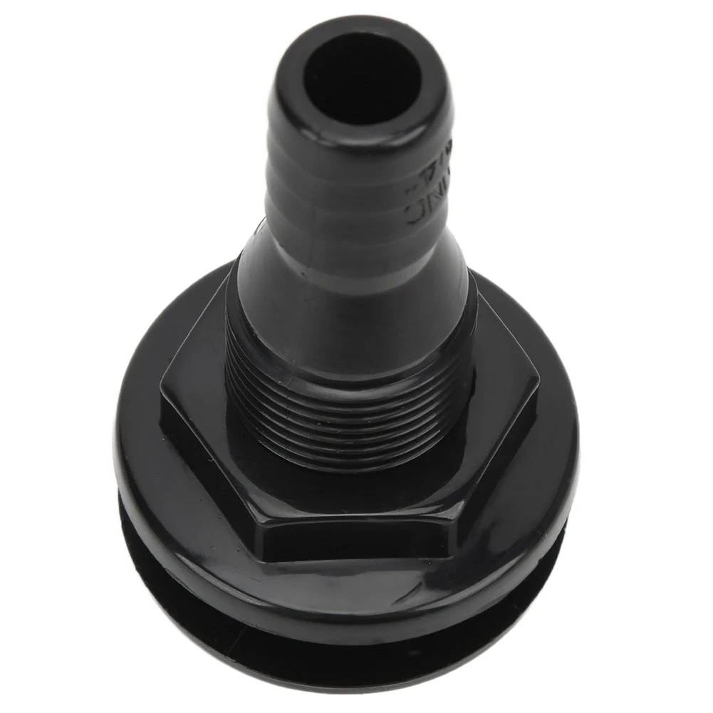 

THIVN-Boat Water Drain Scupper ABS 3/4In Black Through Hull Connector Hose Coupling Drain Outlet Replacement Hardware
