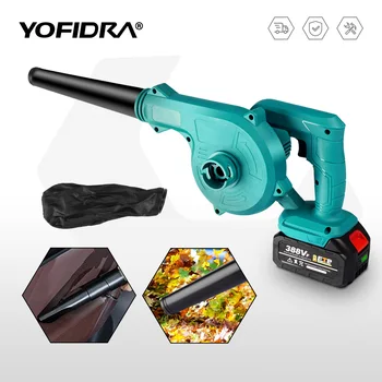 Yofidra Elektrische Luchtblazer Stofreiniger 2 In 1 Draadloze Handheld Tuinblad Sneeuwreiniging Elektrisch Gereedschap Voor Makita 18V Batterij