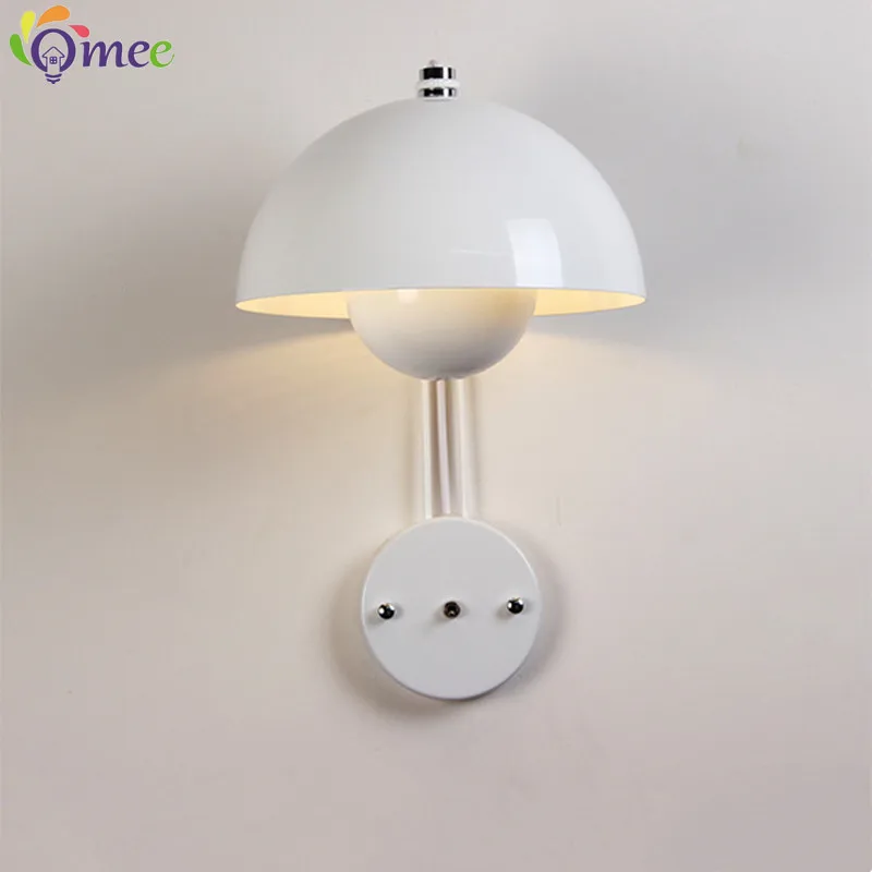 New Nordic led Indoor Wall lamp Mushroom E27 White bud bedside Child Wall lights For home bedroom Living room Aisle Deco Denmark