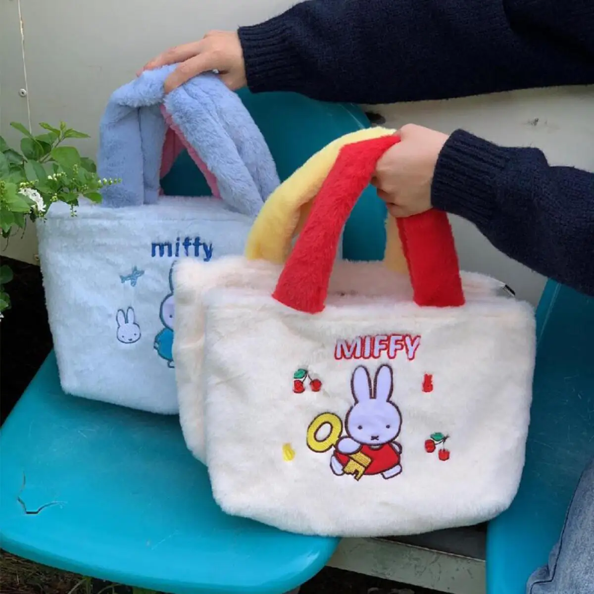 Nijntje Boris Cartoon schattige pluche handtas draagbare make-uptas pluche kleine schoudertas schoudertas met grote capaciteit