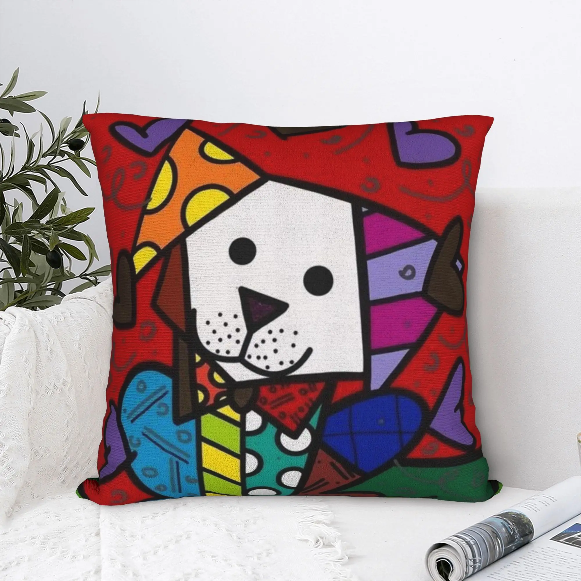 B-BrittoES Pillow Cover  Comfy Cushion Cover Vintage Pillow Case For Office Car Home Decor