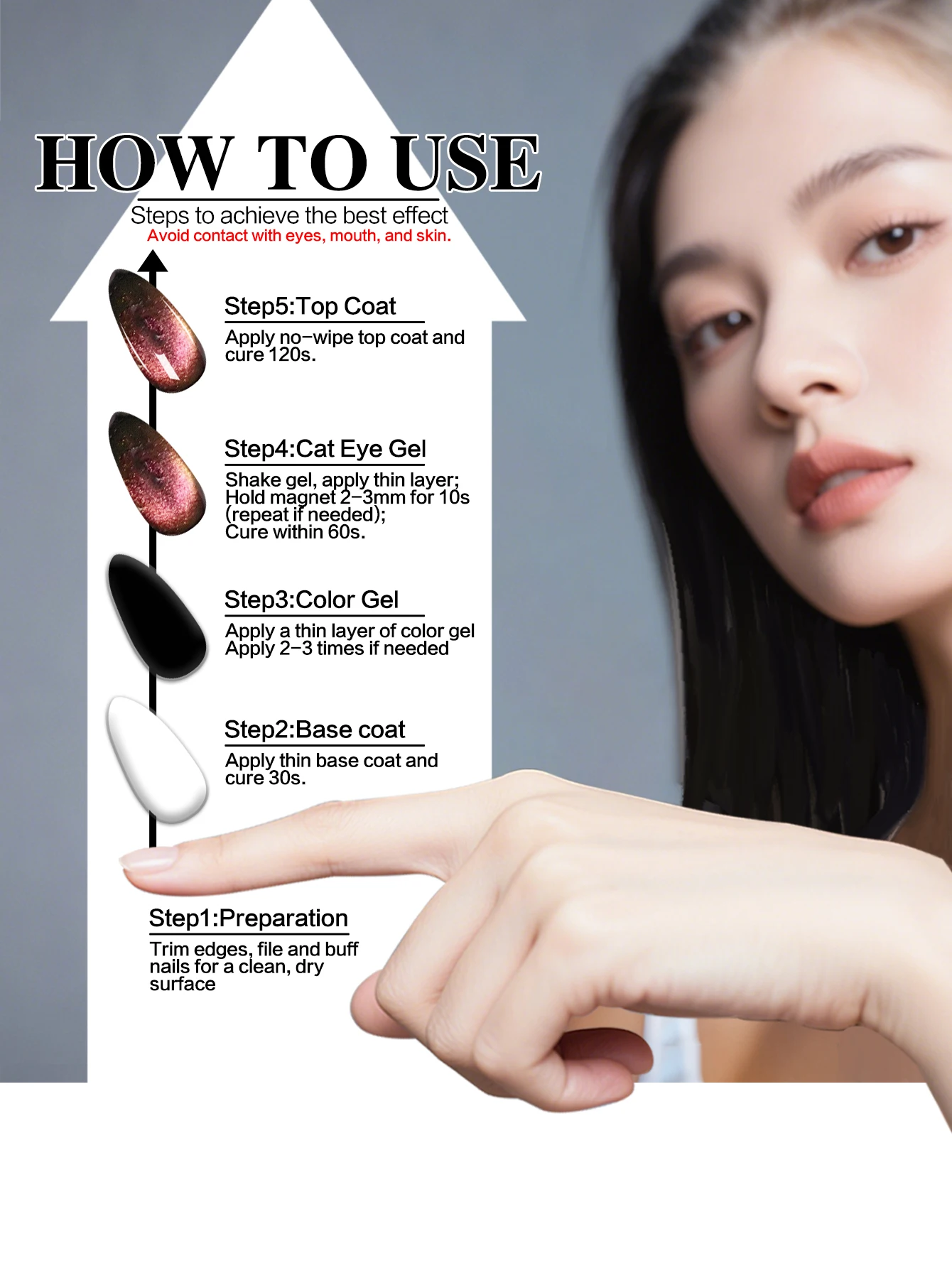 BRIDGESOUND 1/6개 스파클링 캣 아이 젤 세트(자석 스틱 포함), DIY 네일 아트 키트.UV/LED 경화, 다이나믹 멀티컬러 쉬머&스파클