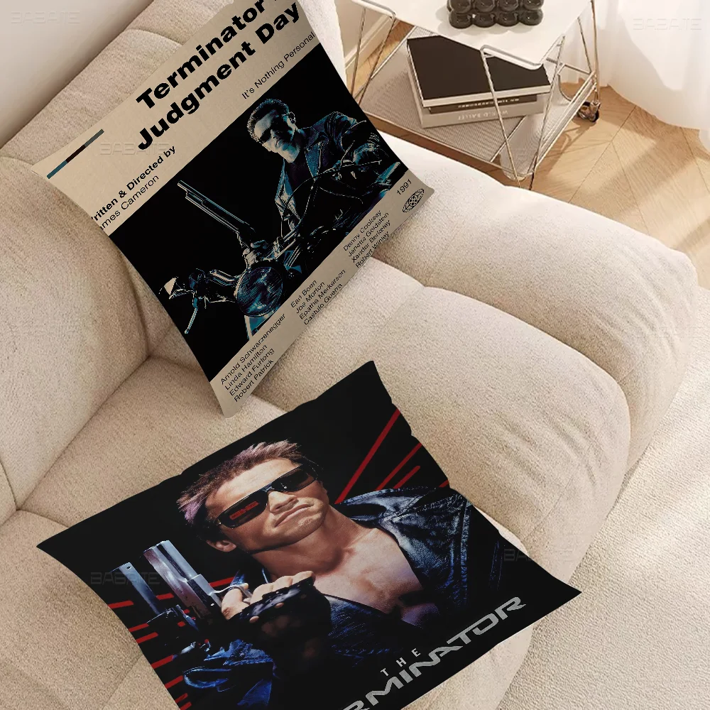 80s Movie TV The Terminator Cushion Cover Inches Farmhouse Decor Home Throw Pillow Covers For Couch Decorations