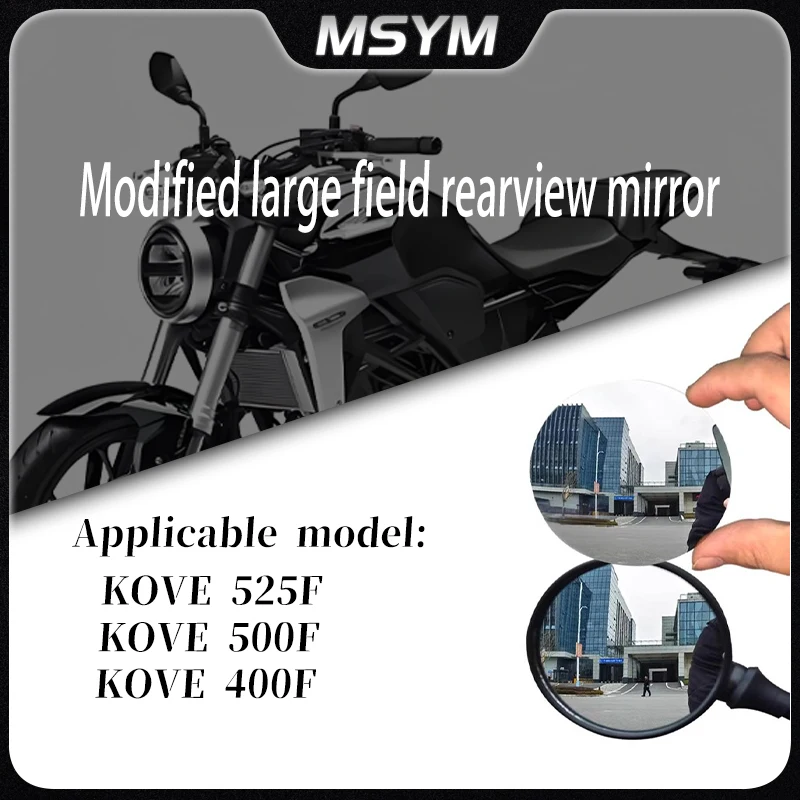 

Motorcycle Accessories Convex Mirror Increase Rearview Mirrors Side Mirror View Vision Lens For KOVE 500F 500F 400F 400 F 525F
