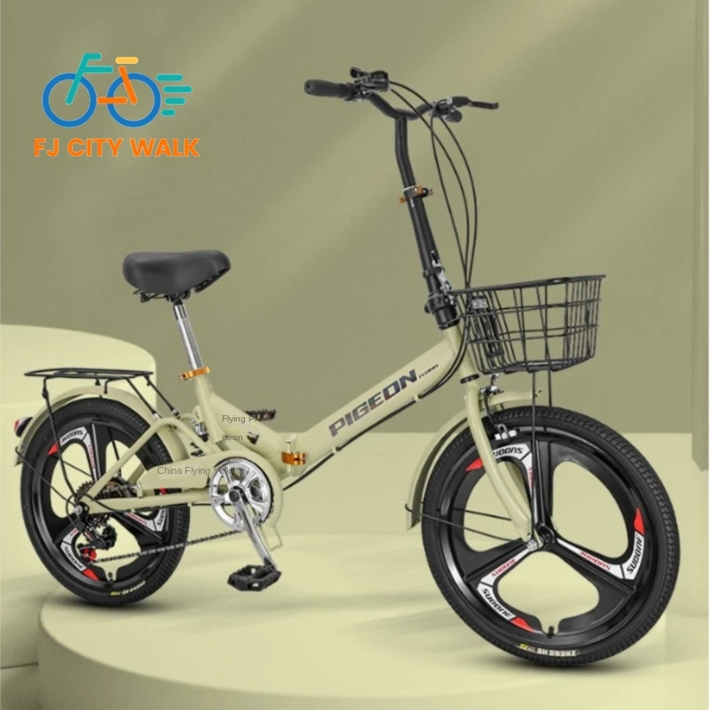 FJ Folding Durable And Stylish Bicycle Lightweight And Portable 20 Inch Single Speed Variable Speed Adult Student Bicycle 2024