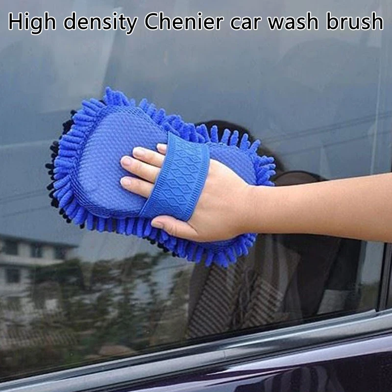 Soft Chenille, Coral Fleece, And Microfiber Washing Sponge Brush For Vehicle Body Cleaning And Water Absorption