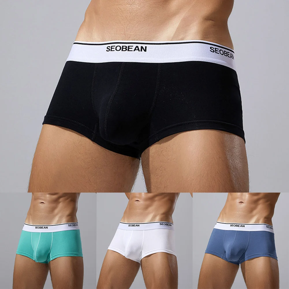 Casual Home Use Boxer Briefs Comfortable Menswear All Seasons Wear Cotton Fabric Home Use Intimate Apparel For Home