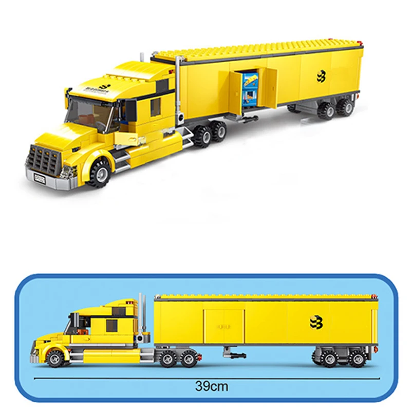 2022 City Speed Formula Transporter Bricks Big Cargo Truck Blocks Building Car Figures Set Vehicle Model Childrens Toys Gift