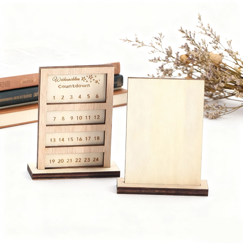 خشبية عيد الميلاد العد التنازلي تقويم القدوم التماثيل المنمنمات حتى عيد الميلاد الجدول ديكور المنزل التقويم رقم التاريخ هدية المسيحية #4