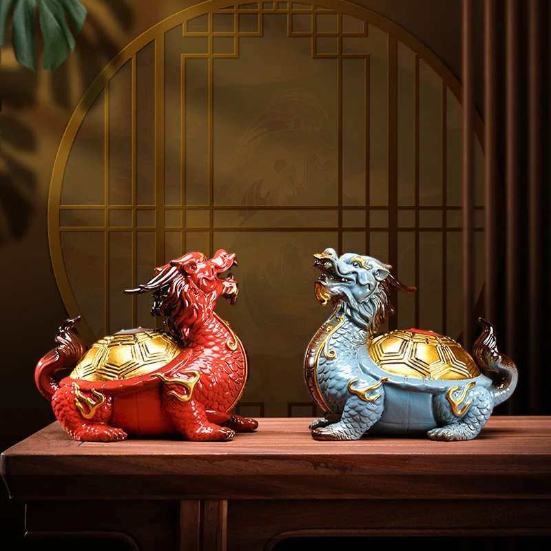 

Creative Ceramic Turtle Ornament Boutique Bagua Dragon Turtle Home Furnishing Living Room Store Decoration Office Opening Gifts