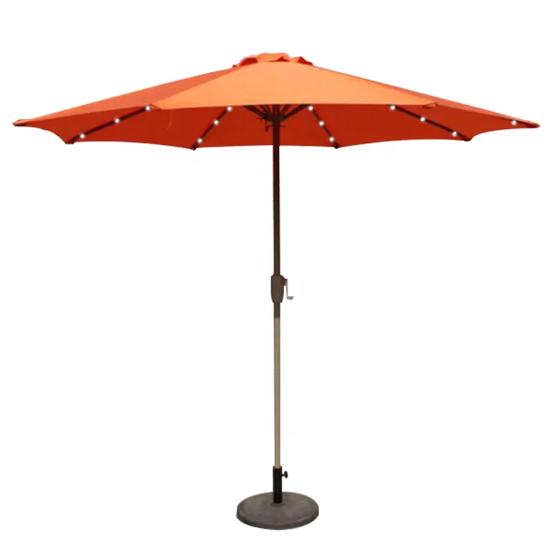 Garden Big Size Outdoor Metal Offset Patio Umbrellas Bases 9ft Garden 38mm Metal Pole Cheap Custom Outdoor Market Garden Parasol