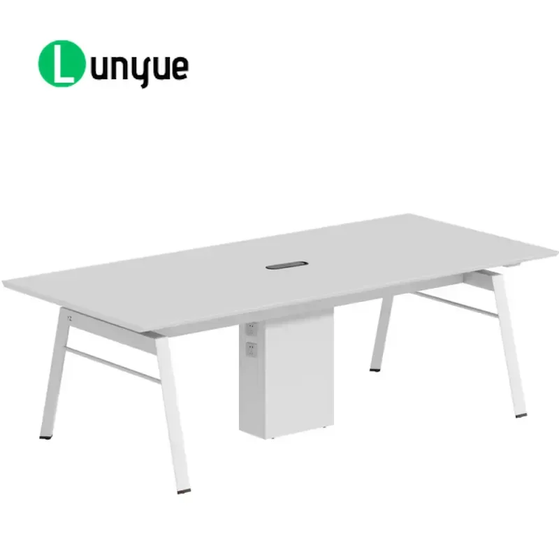 Modern Wood Panel Conference Table for Office School Hospital Meeting Room Durable Large Size Professional Furniture