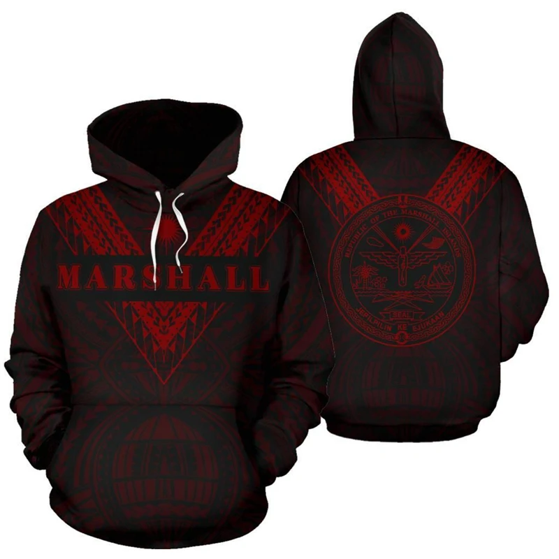 NewFashion Marshall Island Country Flag Tribal Culture Retro Polynesian Tattoo Tracksuit Men/Women 3DPrint Casual Hoodies Tops