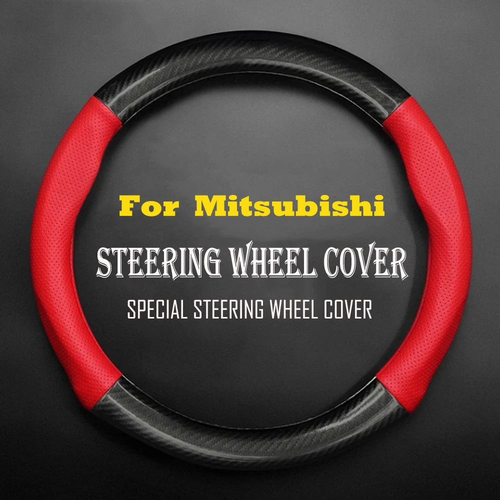 

Carbon fiber Leather Car Steering Wheel Cover Anti Slip For Mitsubishi ASX Attrage Colt L200 Mirage G4 Pajero Xpander Outlander