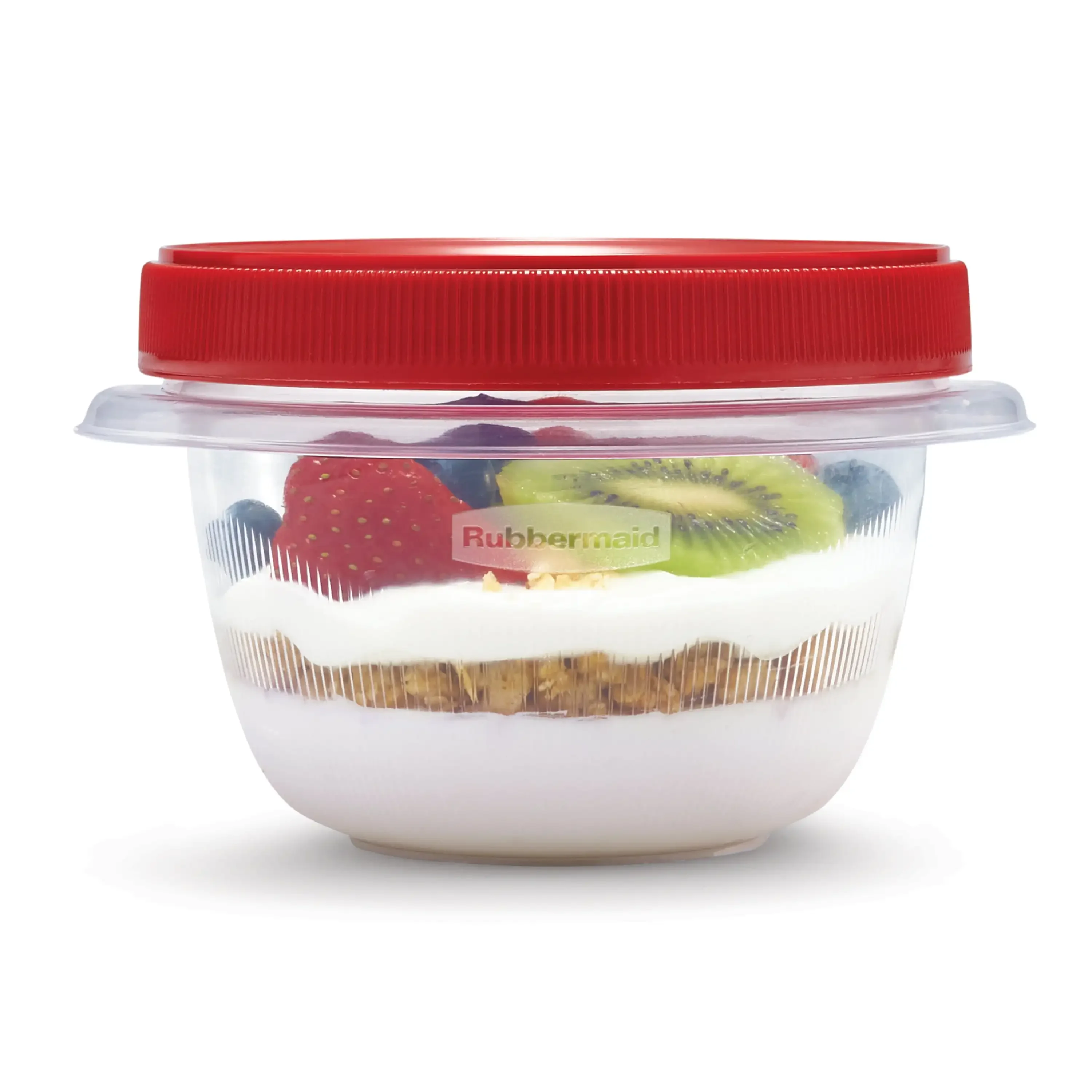 TakeAlongs Twist & Seal 2.1 Cup Food Storage Containers, Red, 3 Pack