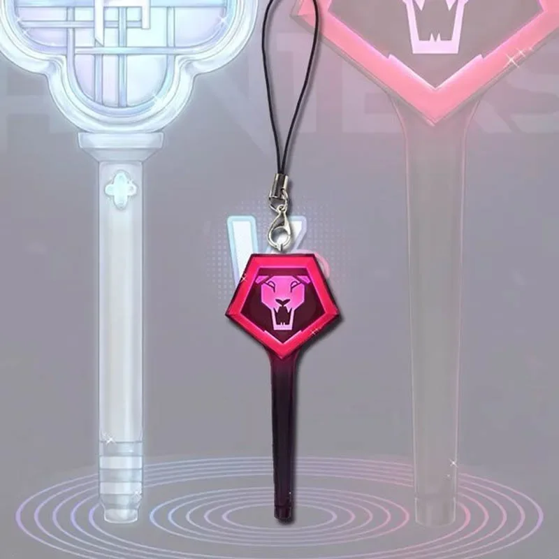أنيمي فيلم KPop شيطان الصيادين HUNTR/X تأثيري المفاتيح الاكريليك ضوء عصا قلادة كيرينغ سلسلة هواتف حقيبة اكسسوارات هدية #4