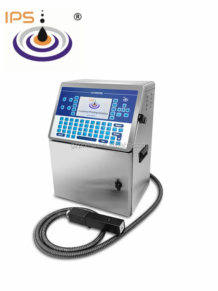 Food Expiry Date Printing Machine IPS-B600 PLUS+metal Barcode Inkjet Printer for Coding Water Bottle and Paper Box