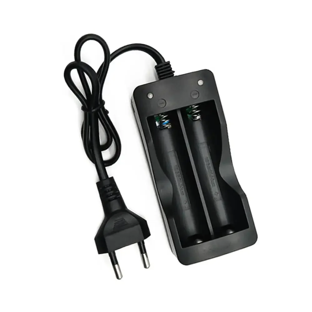 18650 Battery Charger US/EU Plug 2 Slots Smart Charging Safety Fast Charge 18650 Li-ion Rechargeable Battery Charger