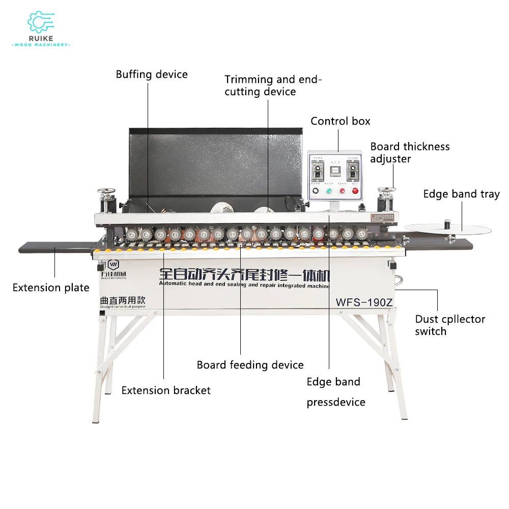 WFS-190Z Fully Automatic Home Improvement Woodworking Capable Edge Banding Machine Used for Sealing Narrow Plates Edge