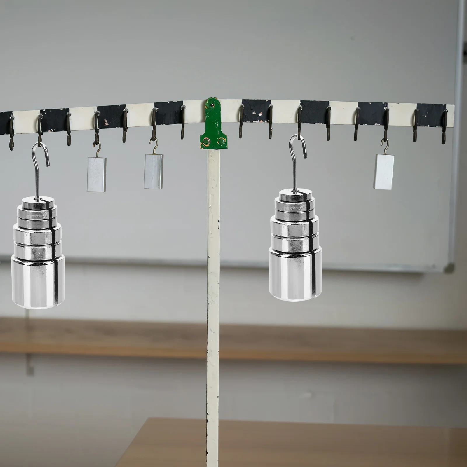 

1Set Slotted Mass Set Metal Laboratory Weights for Physics Experiments Force and Balance Demonstrations Steel Slotted Mass with