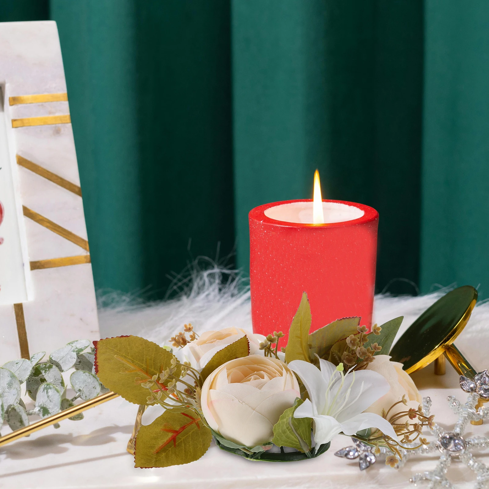 

Artificial Wreath Elegant European Style Wedding Table Centerpiece Floral Decoration Home Dining Decor